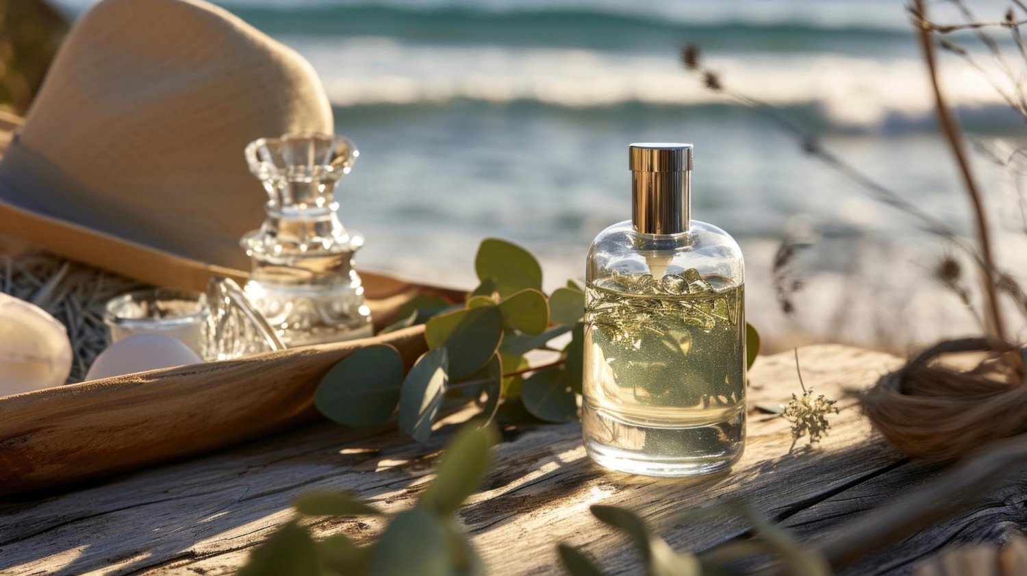 Perfumy na tle morza